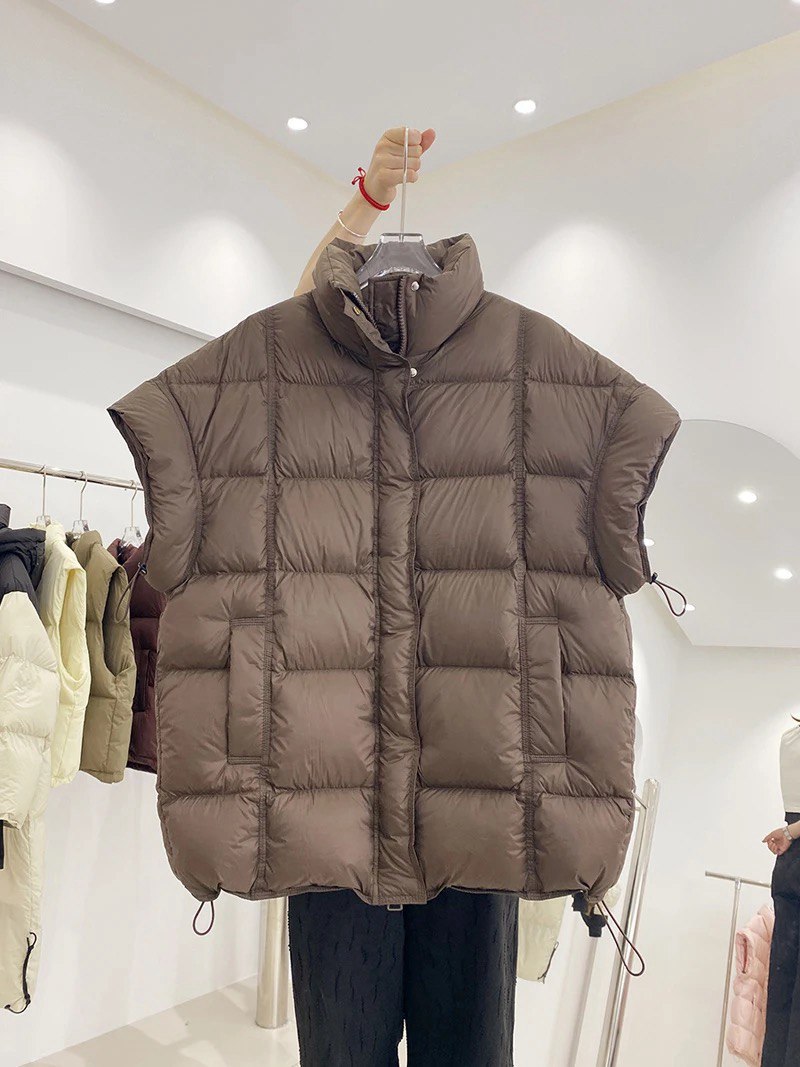 Oversized Women's Duck Down Vest - Ultimate Warmth & Style