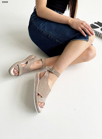 Handgefertigte Sandalen aus echtem Leder für Damen