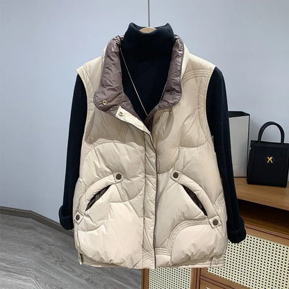 Light & Comfortable Women's Duck Down Vest - Perfect for All Seasons