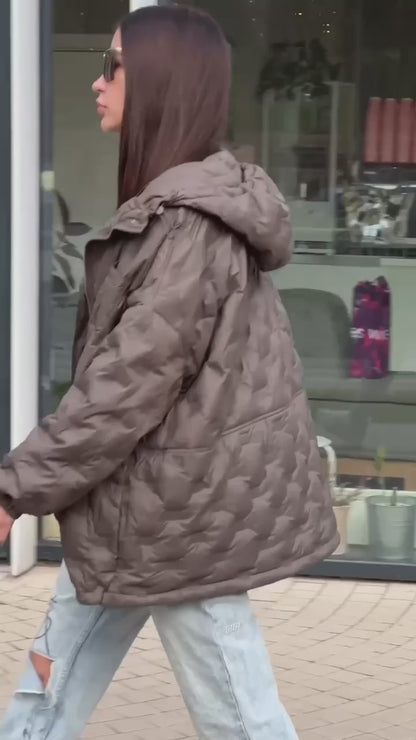 Ultimate Warmth: Women's Plus Size Hooded Duck Down Jacket