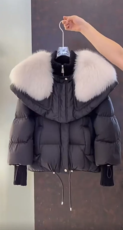 Women's Down Jacket with Real Fur – Ultimate Winter Luxury. Women's Jacket Large